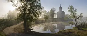Orthodox Church Prints: Church of Intercession of Holy Virgin on Nerl Rive