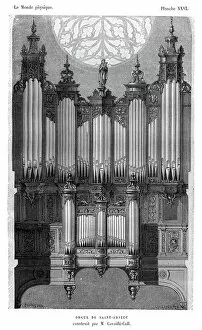 Organic Gallery: Church organ engraving 1881