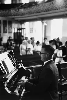 Musical Instr Prints: Church Organist