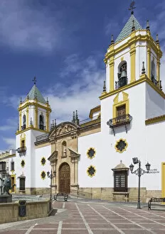 Church on Plaza del Socorro square, Ronda, Malaga province, Andalucia, Spain