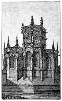 Religious Saint Prints: Church of Saint-Pierre in Caen, Normandy