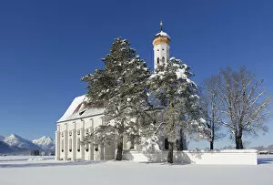 Church of St. Coloman, Schwangau, Ostallgau, Allgau, Schwabia, Bavaria, Germany