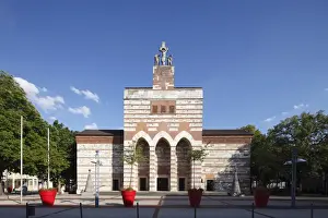 Baptist Prints: Church of St. Johann Baptist, Neu-Ulm, Schwaben, Bavaria, Germany, Europe