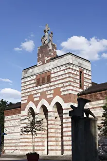Baptist Prints: Church of St. Johann Baptist, Neu-Ulm, Schwaben, Bavaria, Germany, Europe