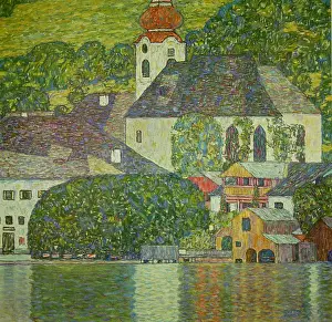 Churches Prints: Church at Unterach at the Attersee