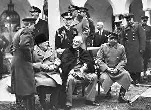 Churchill, FDR, and Stalin