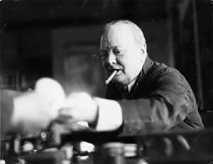 Cigar Prints: Churchill Relaxes