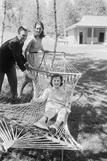 Churchill's Daughter Rocked in Hammock
