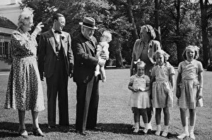 Bernhard Prints: Churchills Visit Dutch Royal Family