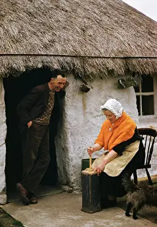 Diry 18940 Prints: Churning Butter