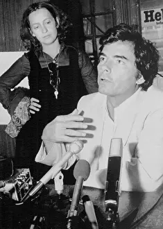 Former CIA Agent Philip Agee and Wife at Press Conference