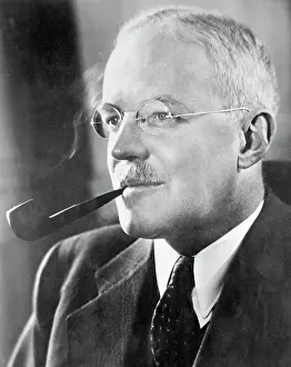CIA Director Allen Dulles Smoking Pipe