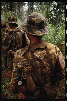 CIDG and ARVN Troops Patrolling Near Cambodian Border