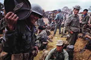 CIDG and ARVN Troops Patrolling Near Cambodian Border