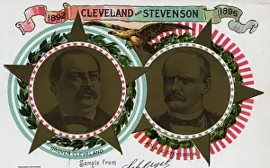 Candidate Prints: Cigar Box Label, Cleveland & Stevenson