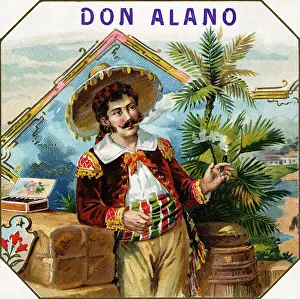 Cigar Box Label For Don Alano Cigars