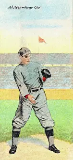 Prints of Metamorphic baseball card (from the American Tobacco Company's Mecca brand cigarettes) features baseball player Bill Abstein, of the Eastern League's Jersey City team, 1911 Step Back in Time with Iconic Collectible Cards: Cigarette Card Of Bill Abstein