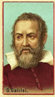 Cigarette Card Depicting Galileo Galilei