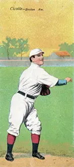 Prints of Metamorphic baseball card (from the American Tobacco Company's Mecca brand cigarettes) features baseball player Eddie Cicotte, of the Boston Red Sox, 1911 Step Back in Time with Iconic Collectible Cards: Cigarette Card Of Ed Cicotte