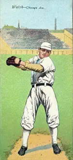 Prints of Metamorphic baseball card (from the American Tobacco Company's Mecca brand cigarettes) features baseball player Ed Walsh, of the Chicago White Sox, 1911 Step Back in Time with Iconic Collectible Cards: Cigarette Card Of Ed Walsh