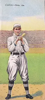 Prints of Metamorphic baseball card (from the American Tobacco Company's Mecca brand cigarettes) features baseball player Eddie Collins, of the Philadelphia Athletics, 1911 Step Back in Time with Iconic Collectible Cards: Cigarette Card Of Eddie Collins