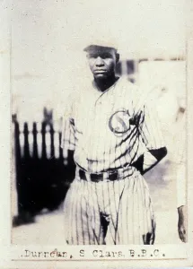Prints of Cigarette card (from the Billiken tobacco company) features a photo of American Negro League baseball player Frank Duncan, of the Santa Clara team, Cuba, 1924 Step Back in Time with Iconic Collectible Cards: Cigarette Card Of Frank Duncan