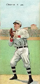 Prints of Metamorphic baseball card (from the American Tobacco Company's Mecca brand cigarettes) features baseball player Hal Chase, of the New York Yankees, 1911 Step Back in Time with Iconic Collectible Cards: Cigarette Card Of Hal Chase