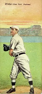 Prints of Metamorphic baseball card (from the American Tobacco Company's Mecca brand cigarettes) features baseball player George Hooks Wiltse, of the New York Giants, 1911 Step Back in Time with Iconic Collectible Cards: Cigarette Card Of Hooks Wiltse