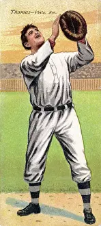Prints of Metamorphic baseball card (from the American Tobacco Company's Mecca brand cigarettes) features baseball player Ira Thomas, of the Philadelphia Athletics, 1911 Step Back in Time with Iconic Collectible Cards: Cigarette Card Of Ira Thomas