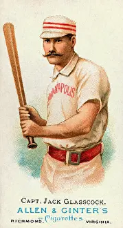 Cards Prints: Cigarette Card Of Jack Glasscock
