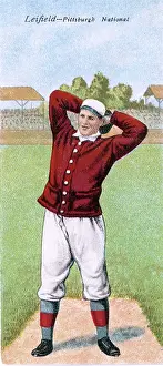Prints of Metamorphic baseball card (from the American Tobacco Company's Mecca brand cigarettes) features baseball player Lefty Leifield, of the Pittsburgh Pirates, 1911 Step Back in Time with Iconic Collectible Cards: Cigarette Card Of Lefty Leifield