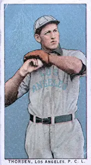 Arc0017019 Prints: Cigarette Card Of Los Angele's Thorson