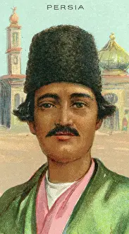 Cigarette Card, Man in Persian Traditional Costume, Recruit Little Cigars, 1910