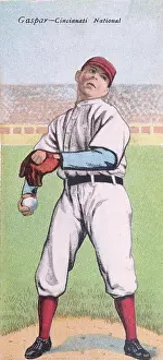Prints of Metamorphic baseball card (from the American Tobacco Company's Mecca brand cigarettes) features baseball player Rodney Red Gaspar, of the Cincinnati Reds, 1911 Step Back in Time with Iconic Collectible Cards: Cigarette Card Of Red Gaspar