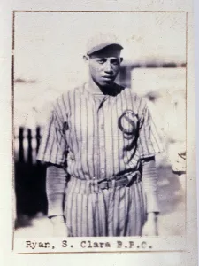 Prints of Cigarette card (from the Billiken tobacco company) features a photo of American Negro League baseball player Red Ryan, of the Santa Clara team, Cuba, 1924 Step Back in Time with Iconic Collectible Cards: Cigarette Card Of Red Ryan