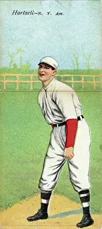 Prints of Metamorphic baseball card (from the American Tobacco Company's Mecca brand cigarettes) features baseball player Topsy Hartsell, of the New York Americans, 1911 Step Back in Time with Iconic Collectible Cards: Cigarette Card Of Topsy Hartsell