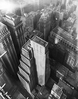 New York City Gallery: circa 1930: High-angle view of the Chase National Bank
