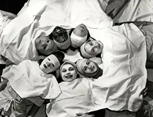 Facial Prints: Circle of Women Receiving Facials