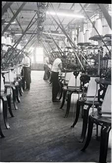 Sewing Prints: Circular Knitting Machine in Factory