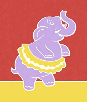 Ilustrati Prints: Circus Elephant Wearing a Tutu