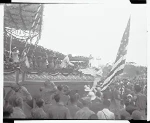 Citizens Acknowledging US Flag Ceremony