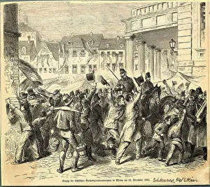 Protester Prints: Citizens Attacking Soldiers on Horseback