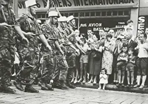 Citizens Gazing at Foreign Legion Parade