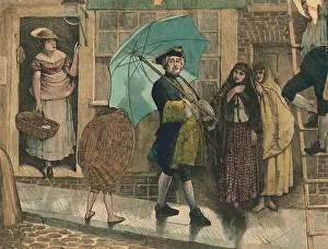 Citizens Observing Jonas Hanway with Newly Invented Umbrella
