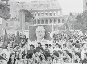 Coup Detat Prints: Citizens Protesting Army Control near Roman Colosseum