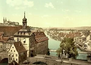City Hall Collection: City Hall in Bamberg, Bavaria, Germany, Historic, digitally restored reproduction of a