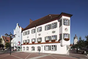 Oberbayern Prints: City Hall on Schrannenplatz square, Erding, Upper Bavaria, Bavaria, Germany, Europe