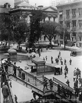 Commuting Prints: City Hall Square In New York City