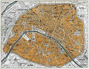 City Street Gallery: City map of Paris