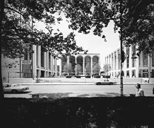 City Living Prints: City street and buildings, (B&W)
